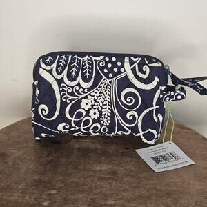 NWT!! Vera Bradley Navy Twirly Birds Small Cosmetic Bag